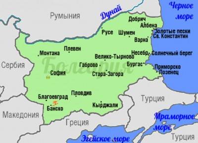 Болгария карта