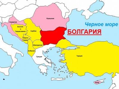 Карта стран вокруг Болгарии