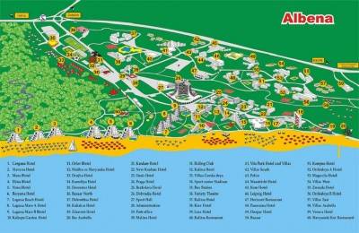 карта Албены