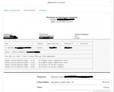 отчет об оплате
