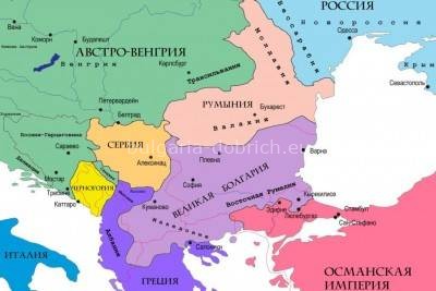 Границы Болгарии по Сан-Стефанскому договору
